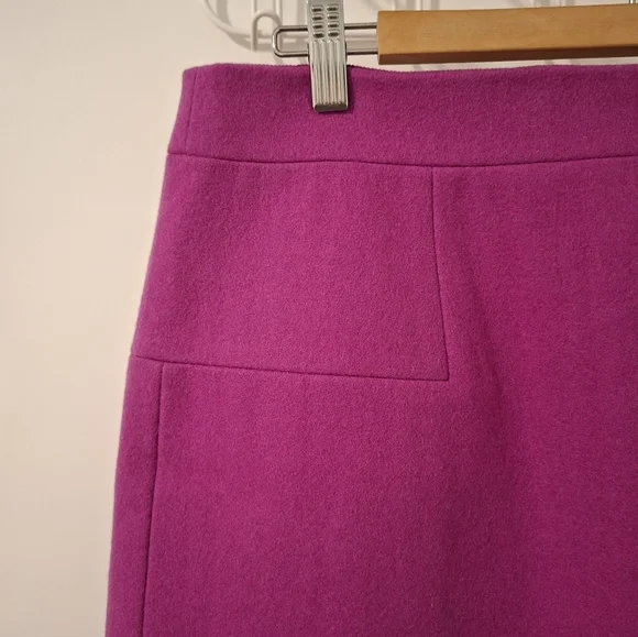 J. Crew Women's Vibrant Pink Wool Mini Skirt (Size US 12) - Picture 3 of 5